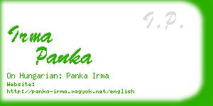 irma panka business card